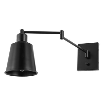 Cary 5.75" Iron Contemporary Swing Arm LED Wall Sconce - JONATHAN Y